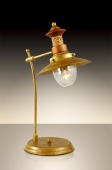 Настольная лампа E14 40W под бронзу/дерево/прозрачн.