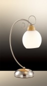 Настольная лампа E27 60W никель/дерево/белый