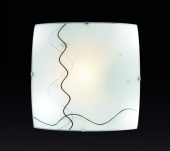 Потолочный светильник E27 60W никель/белый/декор черн