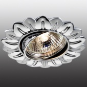 Светильник стандартный серебро/хром встраиваемый ПВ GU5.3 FLOWER 369821