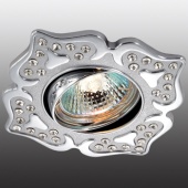 Светильник стандартный серебро/хром встраиваемый ПВ GU5.3 FLOWER 369826