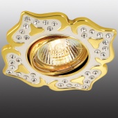 Светильник стандартный серебро/золото встраиваемый ПВ GU5.3 FLOWER 369825